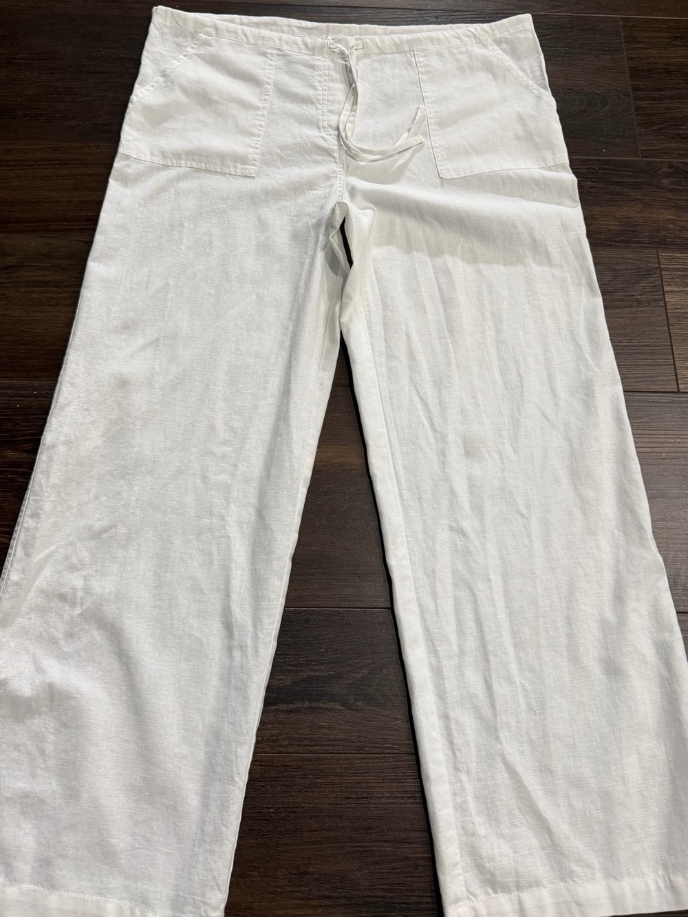 EUC Venus Linen blend Drawstring Wide-Leg beach pants